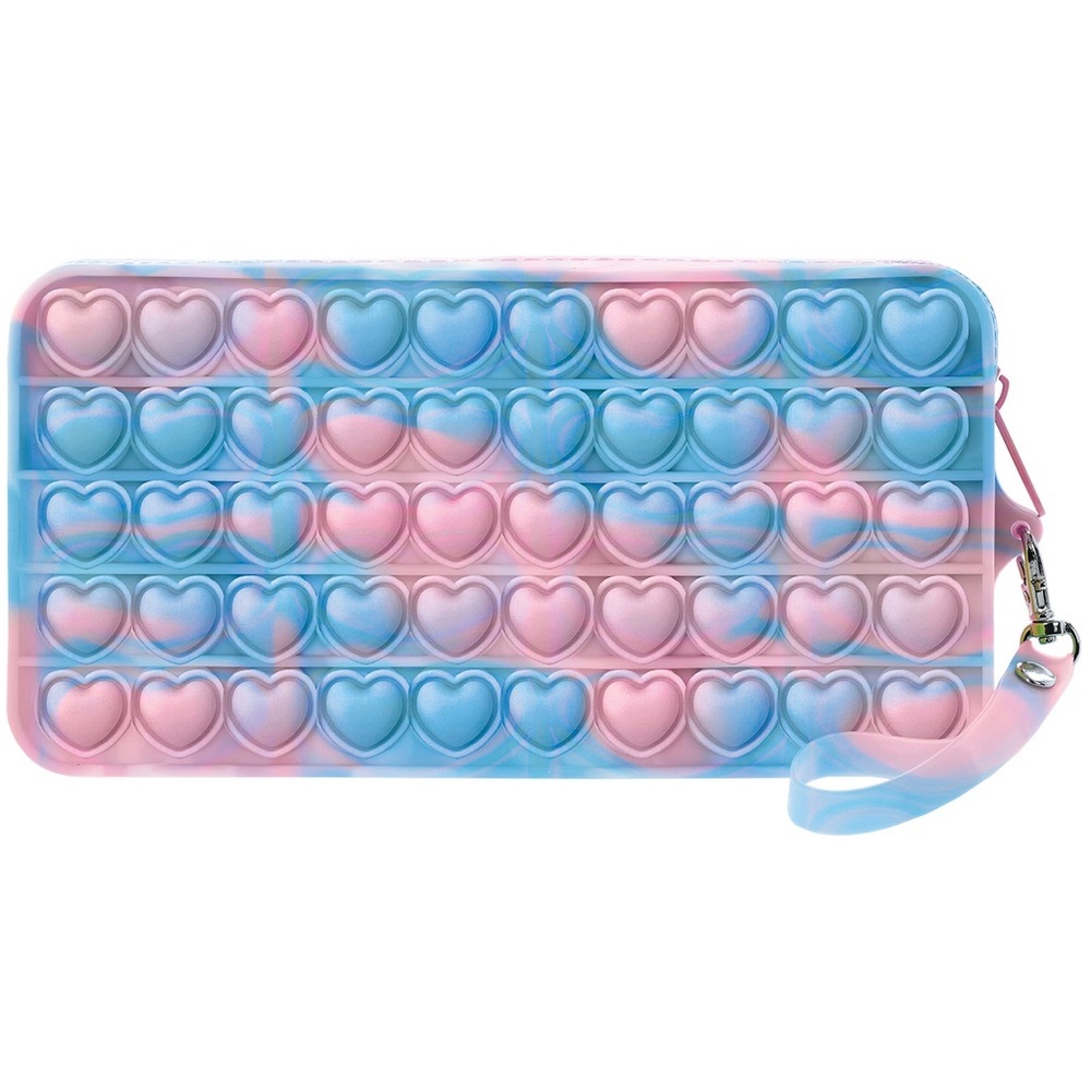 POP IT Pencil Case Swirl Tie Dye Popper Wristlet NEW - Picture 3 of 5